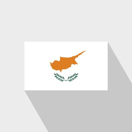 Cyprus flag Long Shadow design vectorのイラスト素材