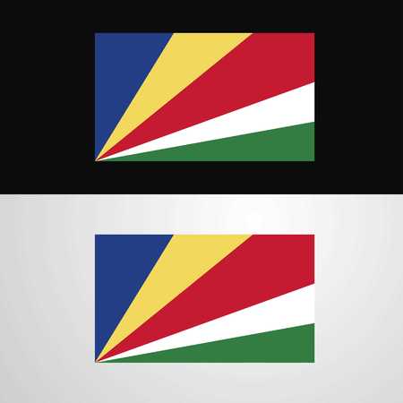 Seychelles Flag banner designのイラスト素材