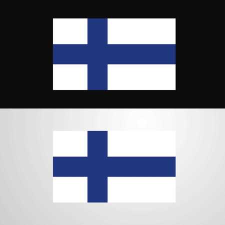 Finland Flag banner designのイラスト素材