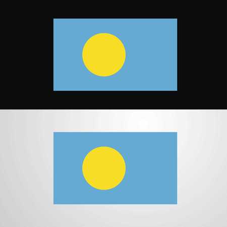 Palau Flag banner designのイラスト素材