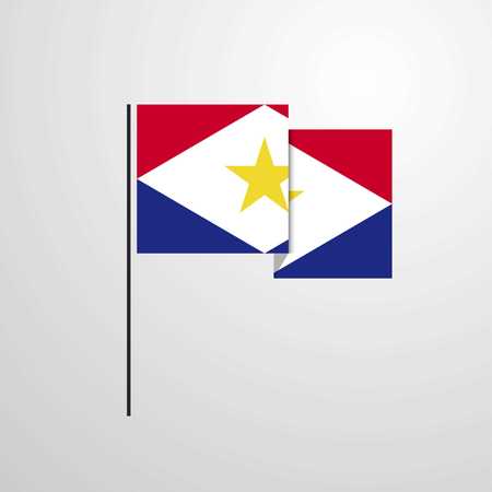 saba waving Flag design vectorのイラスト素材