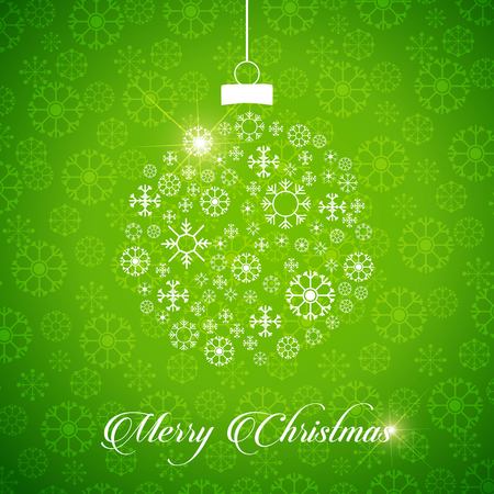 Merry Christmas creative design with green background vectorのイラスト素材