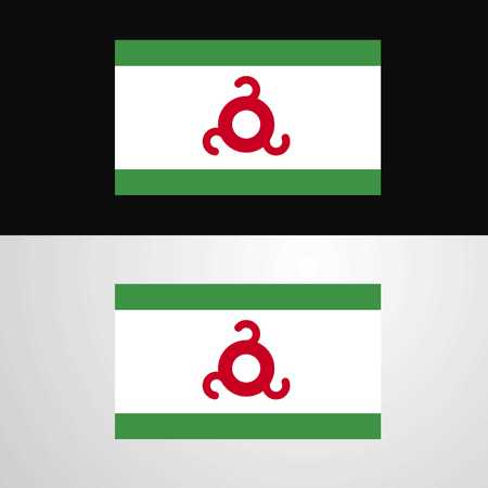 Ingushetia Flag banner designのイラスト素材