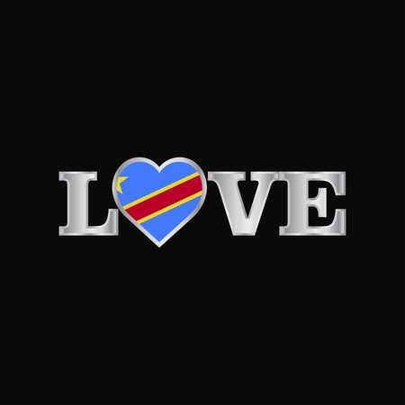 Love typography with Comoros flag design vectorのイラスト素材