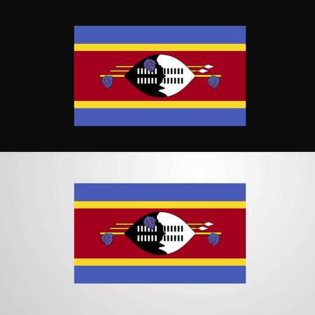 Swaziland Flag banner designのイラスト素材