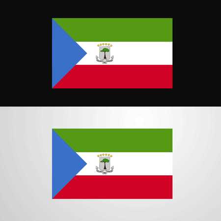 Equatorial Guinea Flag banner designのイラスト素材
