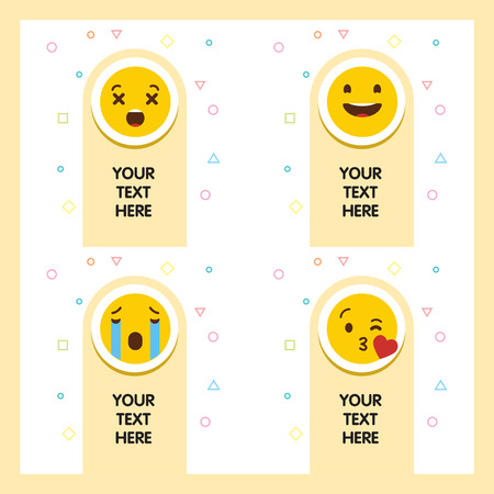 Emoji with your message design vectorのイラスト素材
