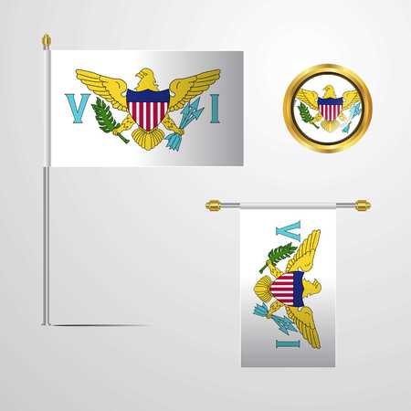 Virgin Islands US flagのイラスト素材