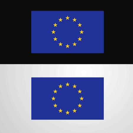 European Union Flag banner designのイラスト素材
