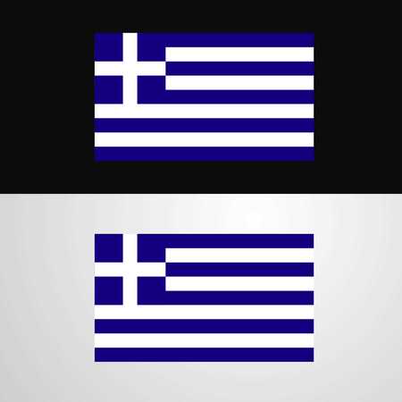 Greece Flag banner designのイラスト素材