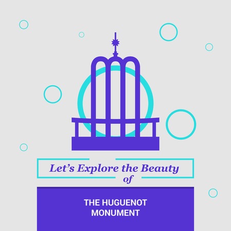 Let's Explore the beauty of The Huguenot Monument Franschhoek, South Africa National Landmarksのイラスト素材