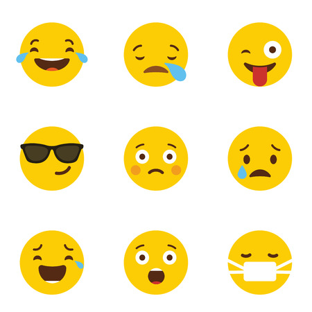 Emoji icon set design vectorのイラスト素材