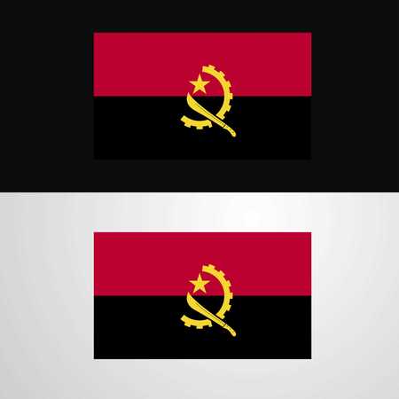 Angola Flag banner designのイラスト素材