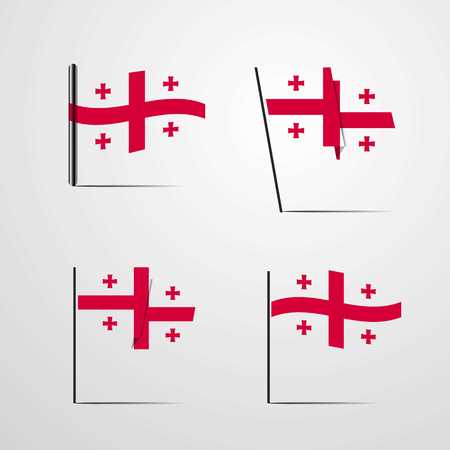 Georgia flagのイラスト素材