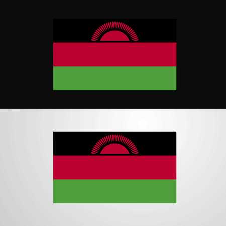 Malawi Flag banner designのイラスト素材