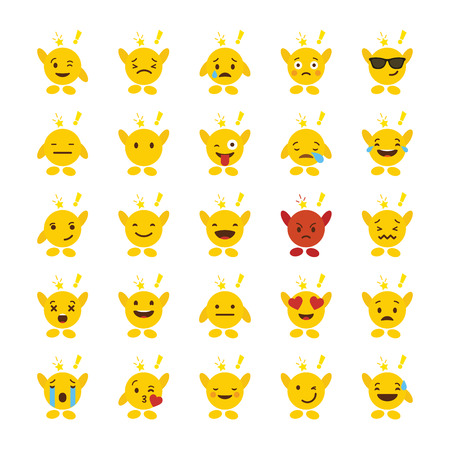 Set of Emojis with hands design vectorのイラスト素材