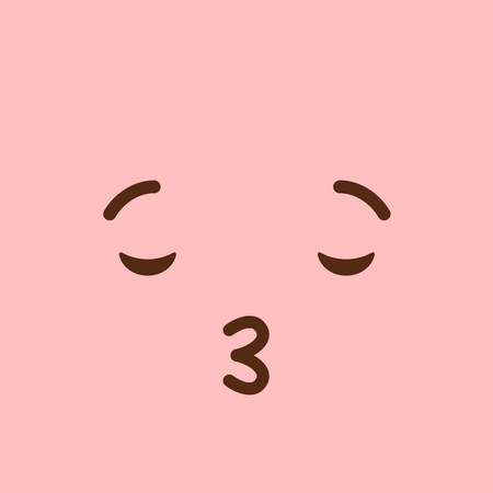 Kiss emoji icon design vectorのイラスト素材