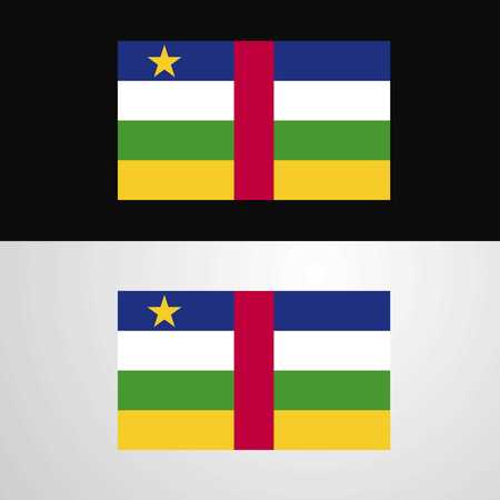 Central African Republic Flag banner designのイラスト素材