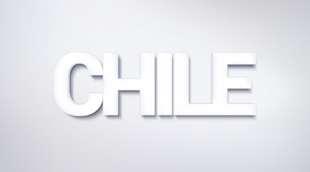 Chile, text design. calligraphy. Typography poster. Usable as Wallpaper backgroundの写真素材