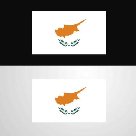 Cyprus Flag banner designのイラスト素材