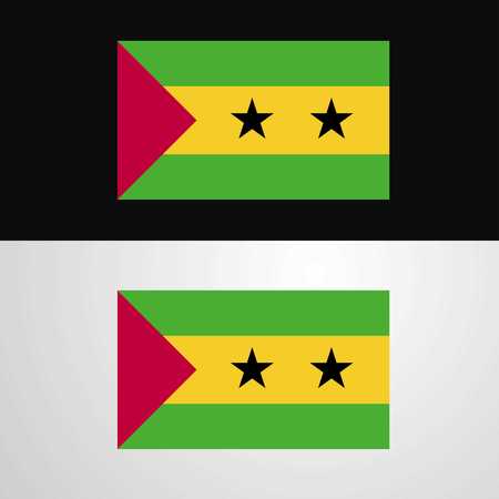 Sao Tome and Principe Flag banner designのイラスト素材