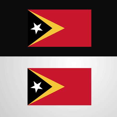 East Timor Flag banner designのイラスト素材