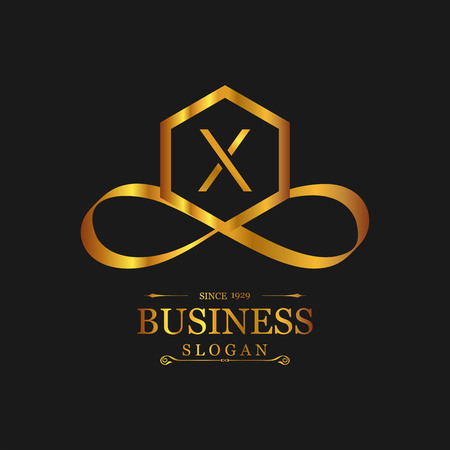 Alphabetical logo design and typography vectorのイラスト素材