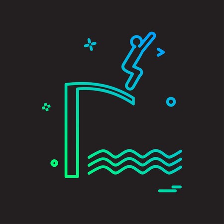 Swimming icon design vectorのイラスト素材