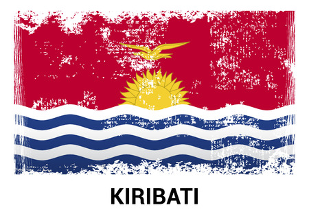 Kiribati flags design vectorのイラスト素材