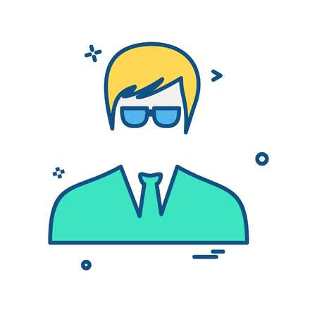 Avatar male icon design vectorのイラスト素材