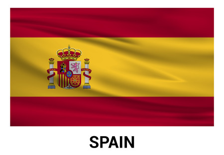 Spain Flags design vectorのイラスト素材