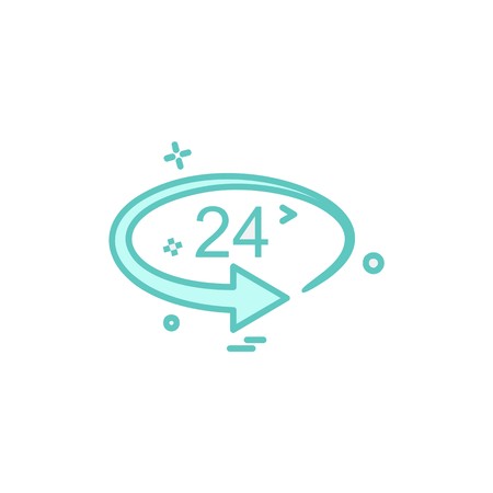 Clock icon design vectorのイラスト素材