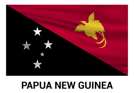Papua New Guinea flags design vectorのイラスト素材