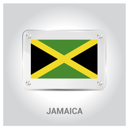 Jamaica flag design vectorのイラスト素材
