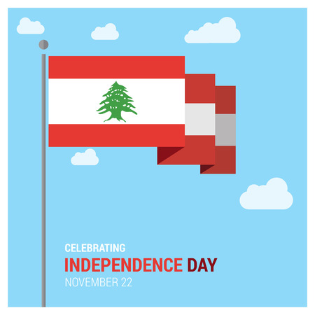 Lebanon Independence day design vectorのイラスト素材