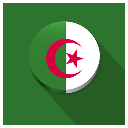 Algeria flag design vectorのイラスト素材