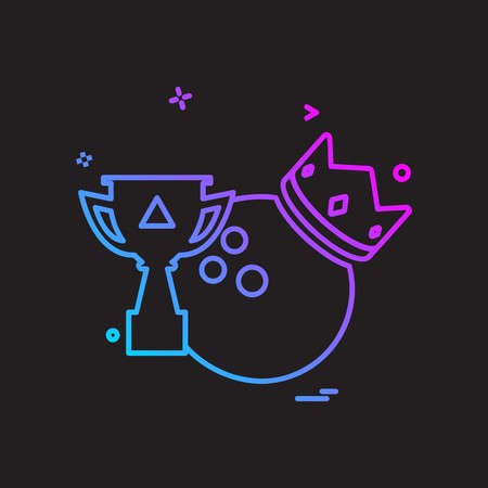 Bowling icon design vectorのイラスト素材