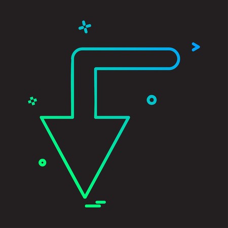Arrows icon design vectorのイラスト素材