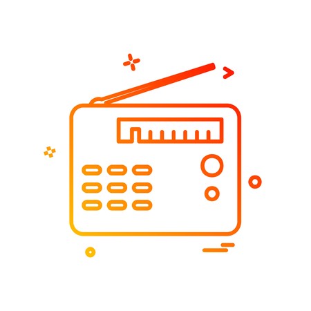 Radio icon design vectorのイラスト素材