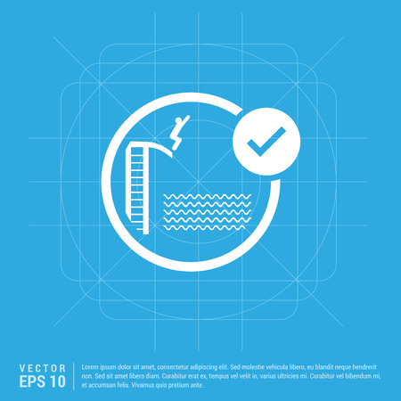 Jumping in Water Allowed Iconのイラスト素材