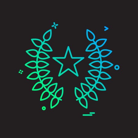 achievement icon vector designのイラスト素材