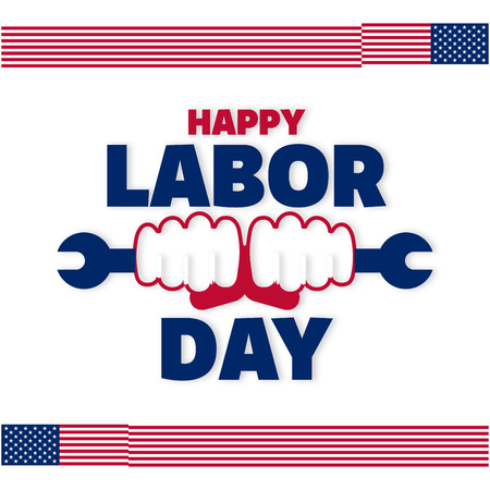 Celebrating Labour day design card vectorのイラスト素材