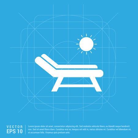 Beach Bed Iconのイラスト素材