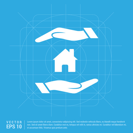 House in hands iconのイラスト素材