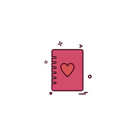 Diary icon design vectorのイラスト素材