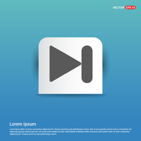 forward icon - Blue Sticker buttonのイラスト素材