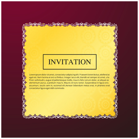 Invitation card design with typography and elegent design vectorのイラスト素材