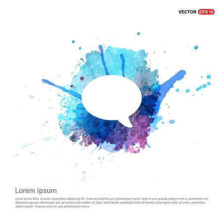 Speech bubble icon - Watercolor Backgroundのイラスト素材