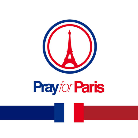 Pray for Paris typography with creative design vectorのイラスト素材