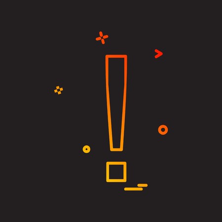 Caution icon design vectorのイラスト素材